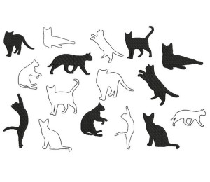 Stickserie - Cat Silhouette